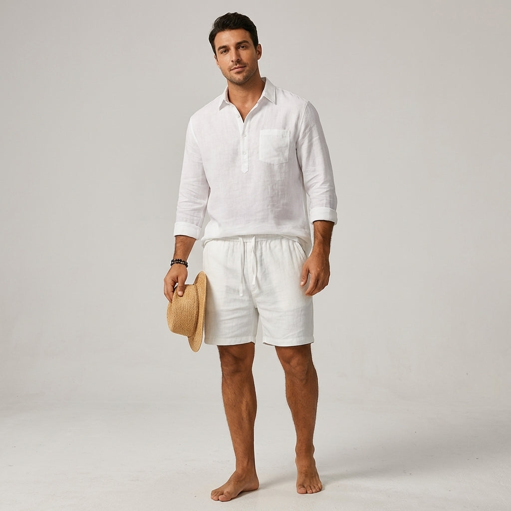 Men's Linen Shorts with Tailored Fit | Breathable Comfort for Summer