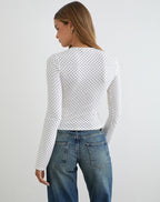Women's Rayon Jersey Long Sleeve Top in Black for Everyday Wear