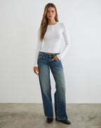 Women's Rayon Jersey Long Sleeve Top in Black for Everyday Wear