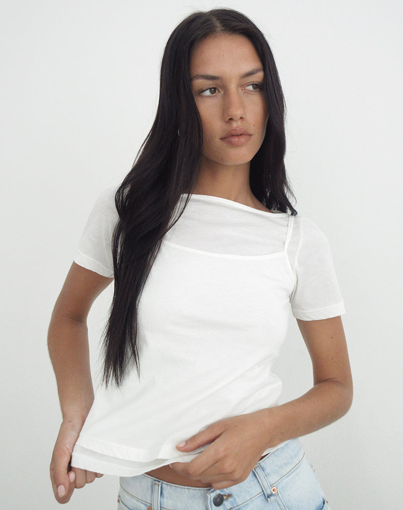 Women's Jersey Bodycon Bodycon Midi Dress with Crew Neckline in White for Everyday Wear