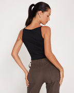 Women's Stretch Lycra Sleeveless Vest Cropped Top with Crew Neckline for Special Occasions