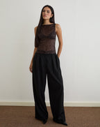 Women's Knit Sleeveless Vest Top in Sequin for Everyday Wear