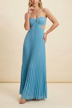Elegant Maxi Dress Long Dress with Pleated Bodice | Perfect for Formal Events