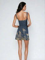 Elegant Mini Dress | Women's Cocktail Dress with Beaded Butterfly Design | Stunning Fit for Night Outs