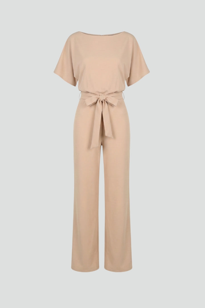 Elegant Women's Jumpsuit with Belt & Wide Legs | Stylish Design for Effortless Comfort