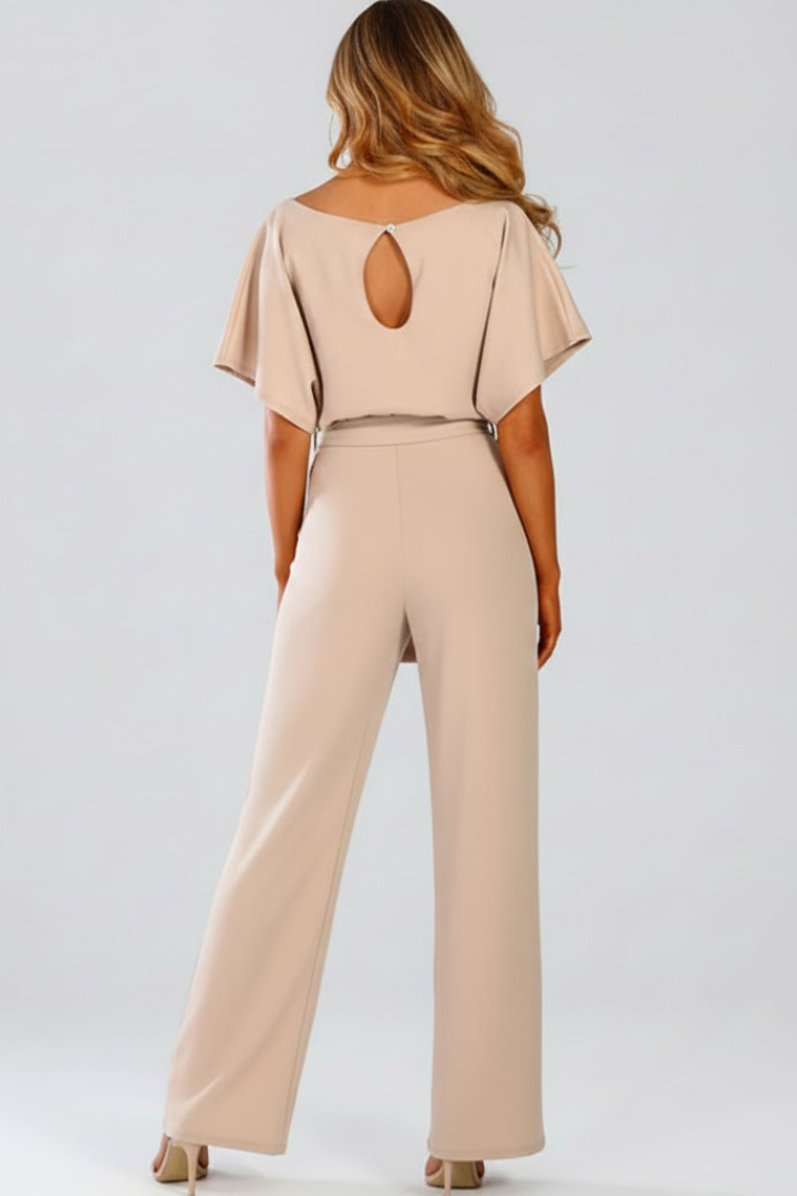Elegant Women's Jumpsuit with Belt & Wide Legs | Stylish Design for Effortless Comfort