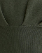 Women's Knit Fashion Top with Keyhole Detail in Khaki for Everyday Wear