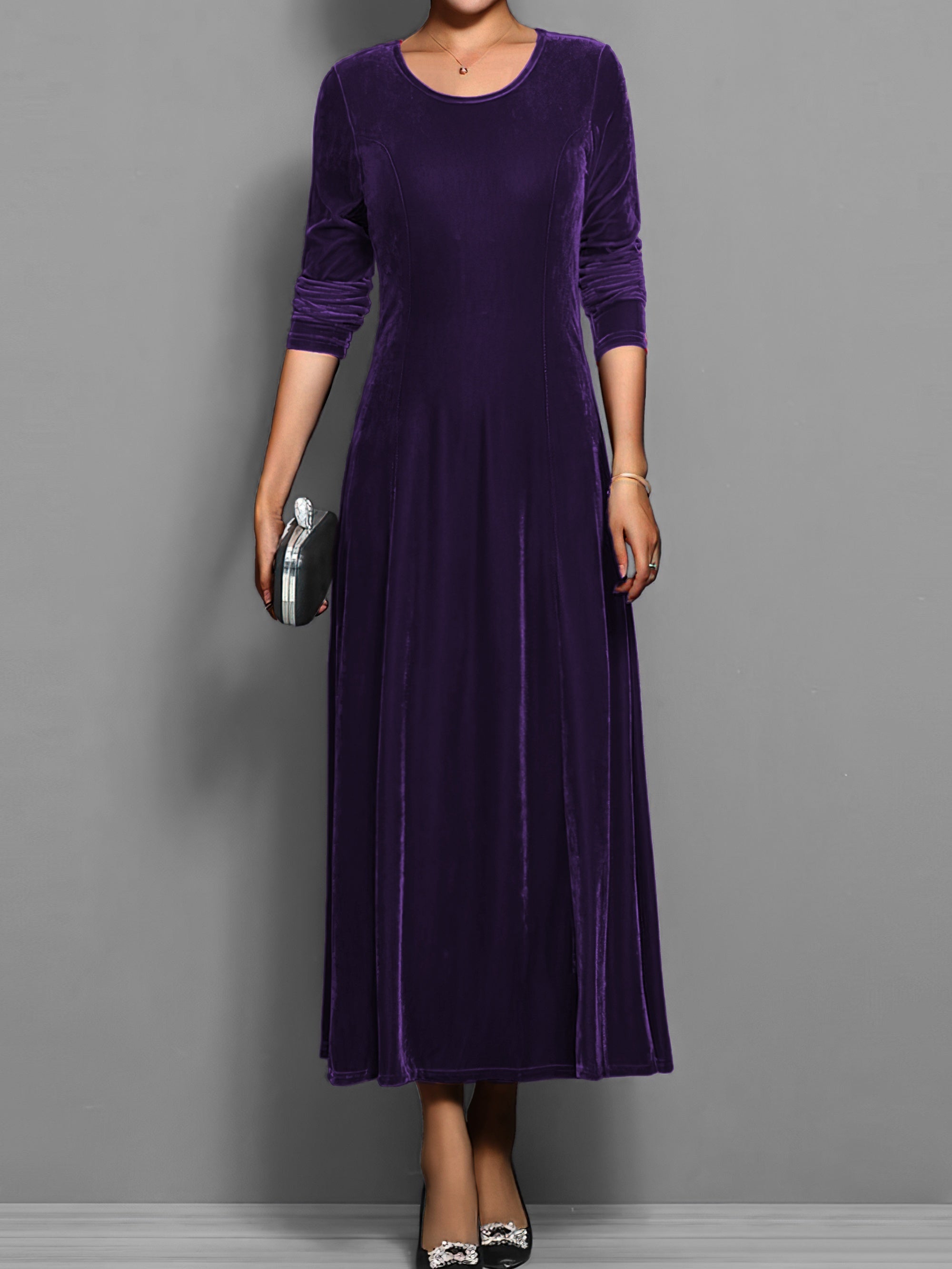 Women's Everyday Velvet Dress | Flowing
