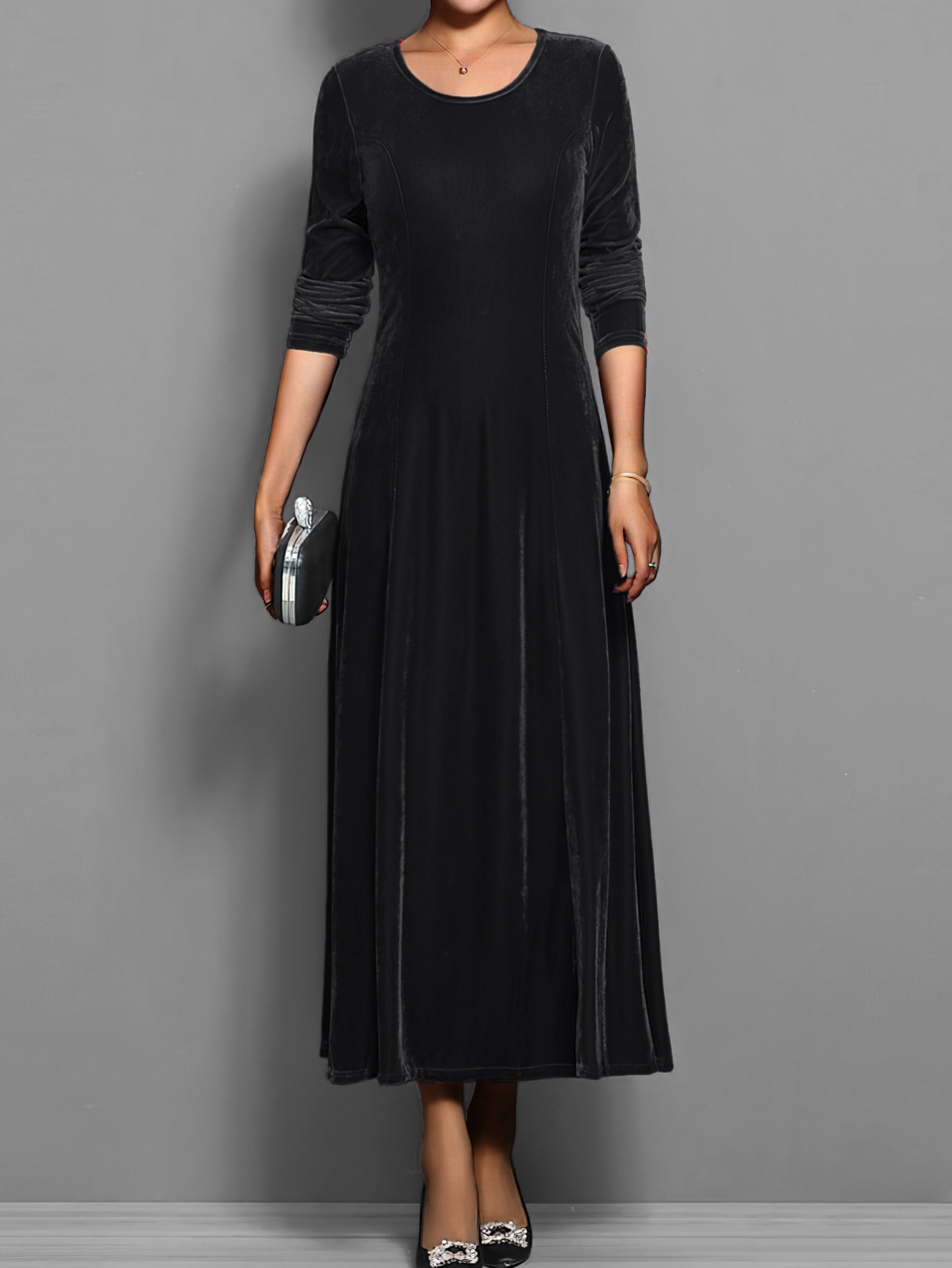 Women's Everyday Velvet Dress | Flowing