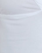 Women's Stretch Lycra Fashion Bodycon Top in White for Everyday Wear