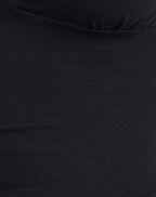 Women's Stretch Lycra Long Sleeve Bodycon Top in Black for Everyday Wear
