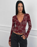 Women's Rayon Jersey Long Sleeve Bodycon Top in Rose for Everyday Wear