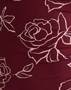 Women's Rayon Jersey Long Sleeve Bodycon Top in Rose for Everyday Wear