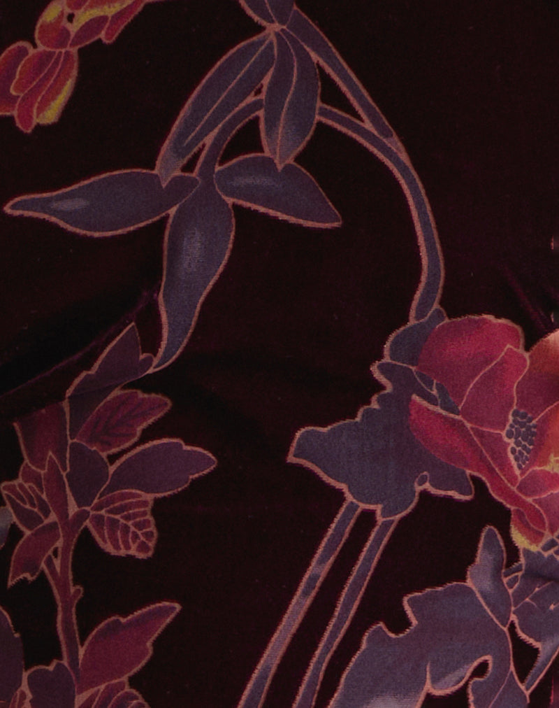 Women's Lace Halterneck Top in Burgundy for Everyday Wear