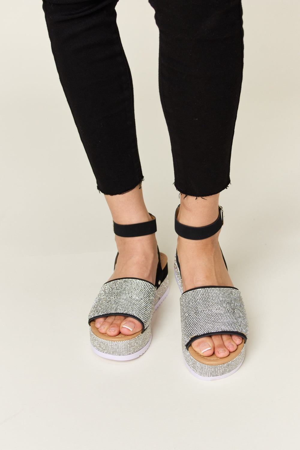 Women's Strappy Flat Sandals with Cushioned Sole for All-Day Comfort