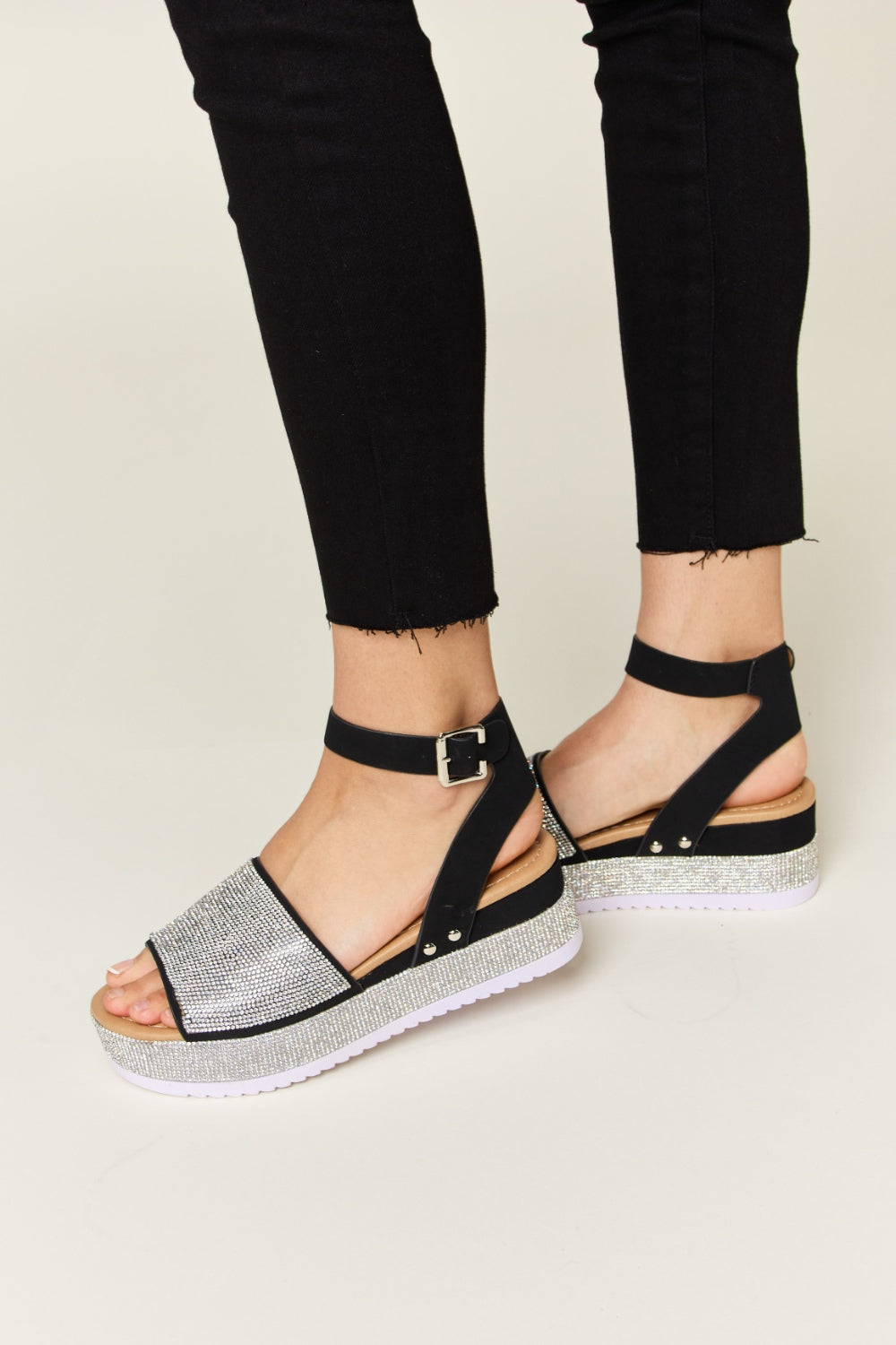 Women's Strappy Flat Sandals with Cushioned Sole for All-Day Comfort