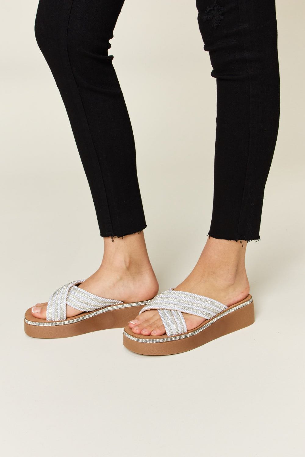 Women's Wedge Heel Sandals with Cushioned Sole for All-Day Comfort