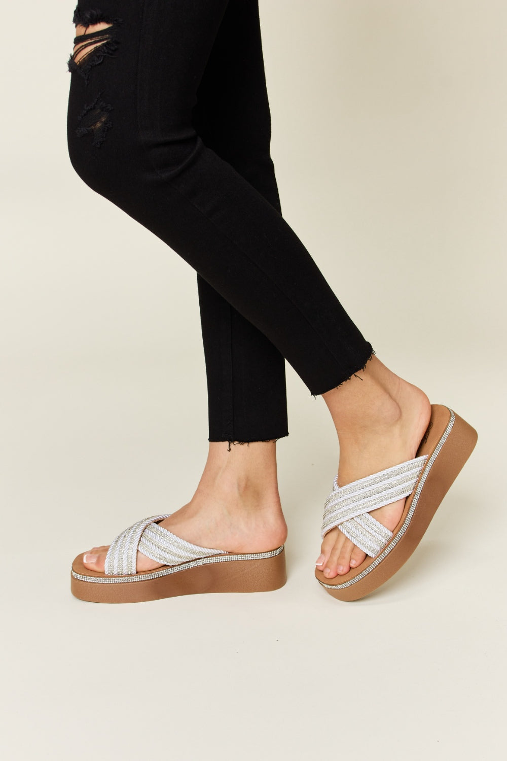 Women's Wedge Heel Sandals with Cushioned Sole for All-Day Comfort