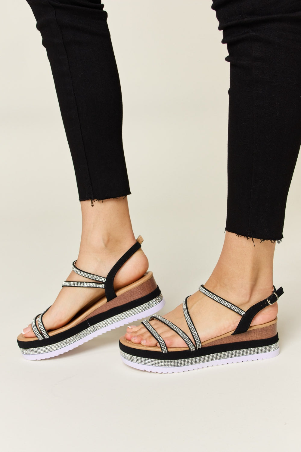 Women's Strappy Flat Sandals with Cushioned Sole for All-Day Comfort