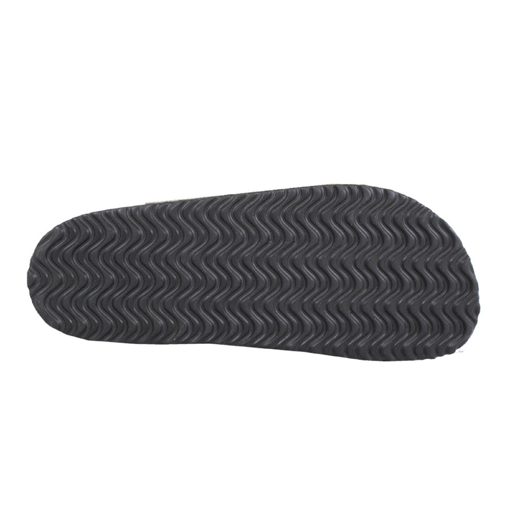 Women's Lace Flat Open-Toe Sandals in Black with Cushioned Sole for All-Day Comfort