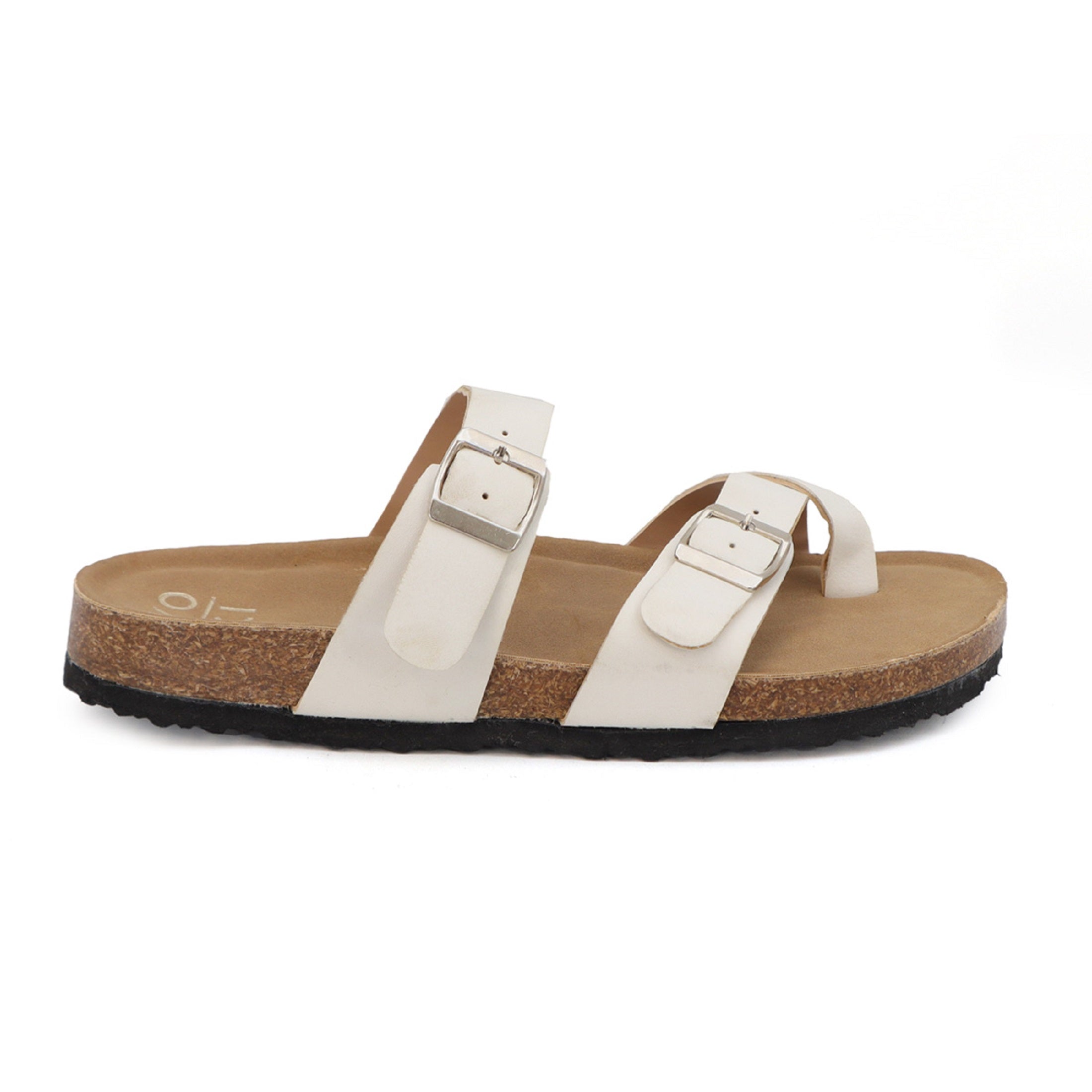 Women's Lace Flat Open-Toe Sandals in Black with Cushioned Sole for All-Day Comfort