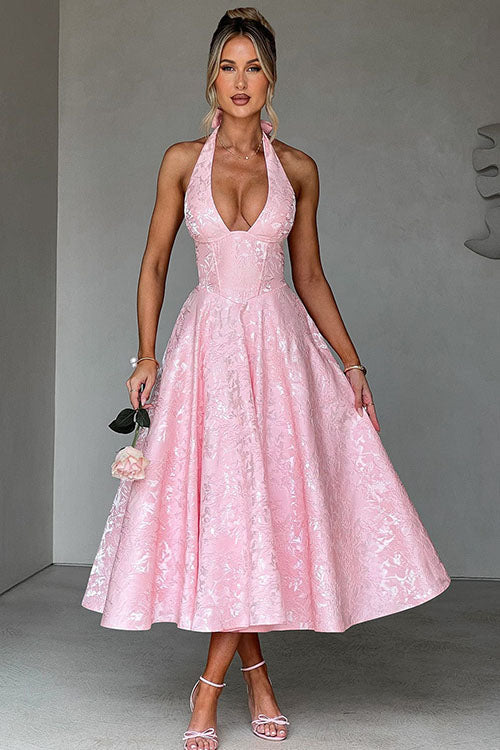Everyday Jacquard Maxi Dress with Breezy Silhouette