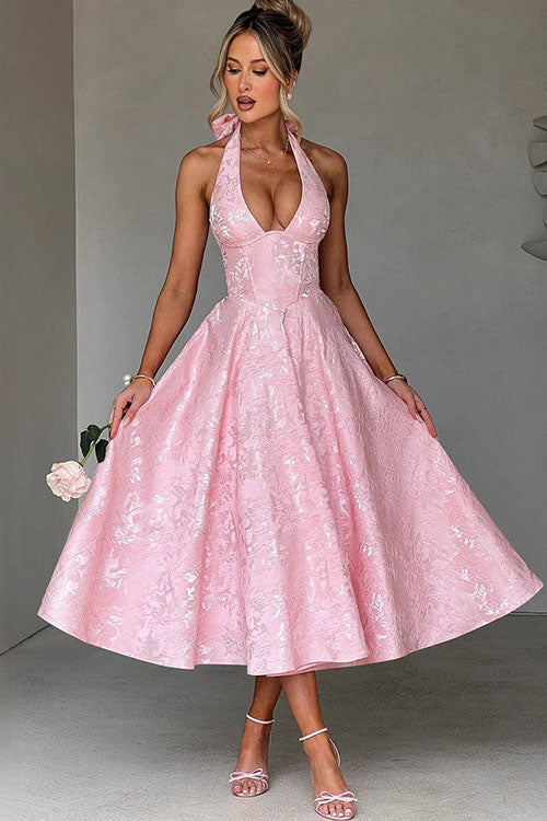 Everyday Jacquard Maxi Dress with Breezy Silhouette