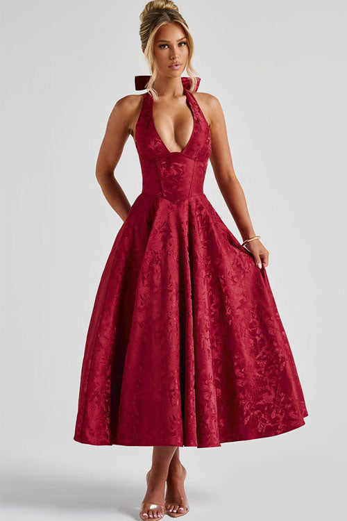 Everyday Jacquard Maxi Dress with Breezy Silhouette