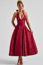 Everyday Jacquard Maxi Dress with Breezy Silhouette