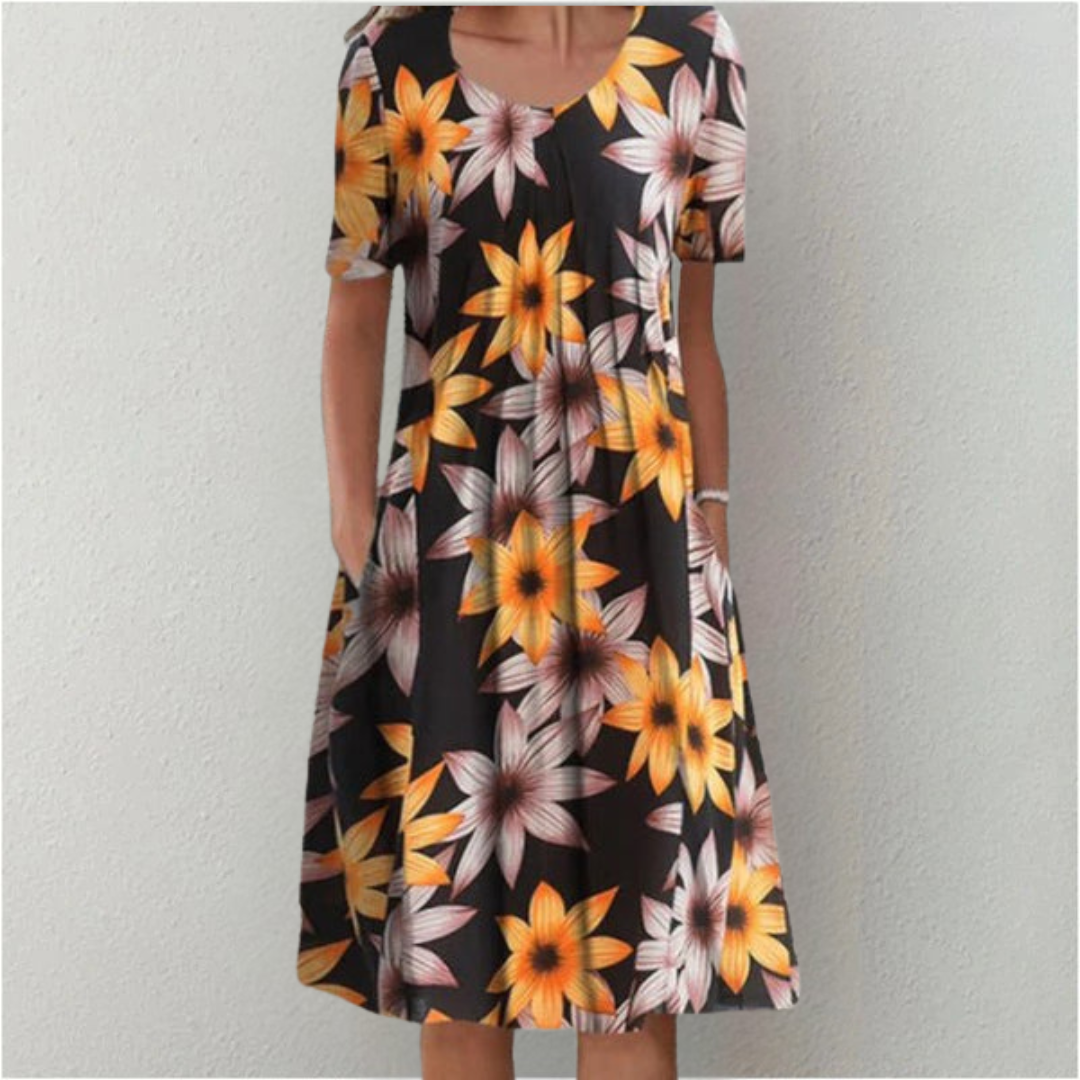 Chic Floral Dress for day-to-night dressing