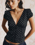 Women's Corset Top with V-Neckline in Black for Everyday Wear