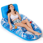 Inflatable Pool Float for Adults with Comfortable Lounge Design | Durable Pool Inflatables for Relaxation by Pool or Lake