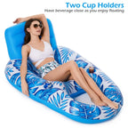 Inflatable Pool Float for Adults with Comfortable Lounge Design | Durable Pool Inflatables for Relaxation by Pool or Lake