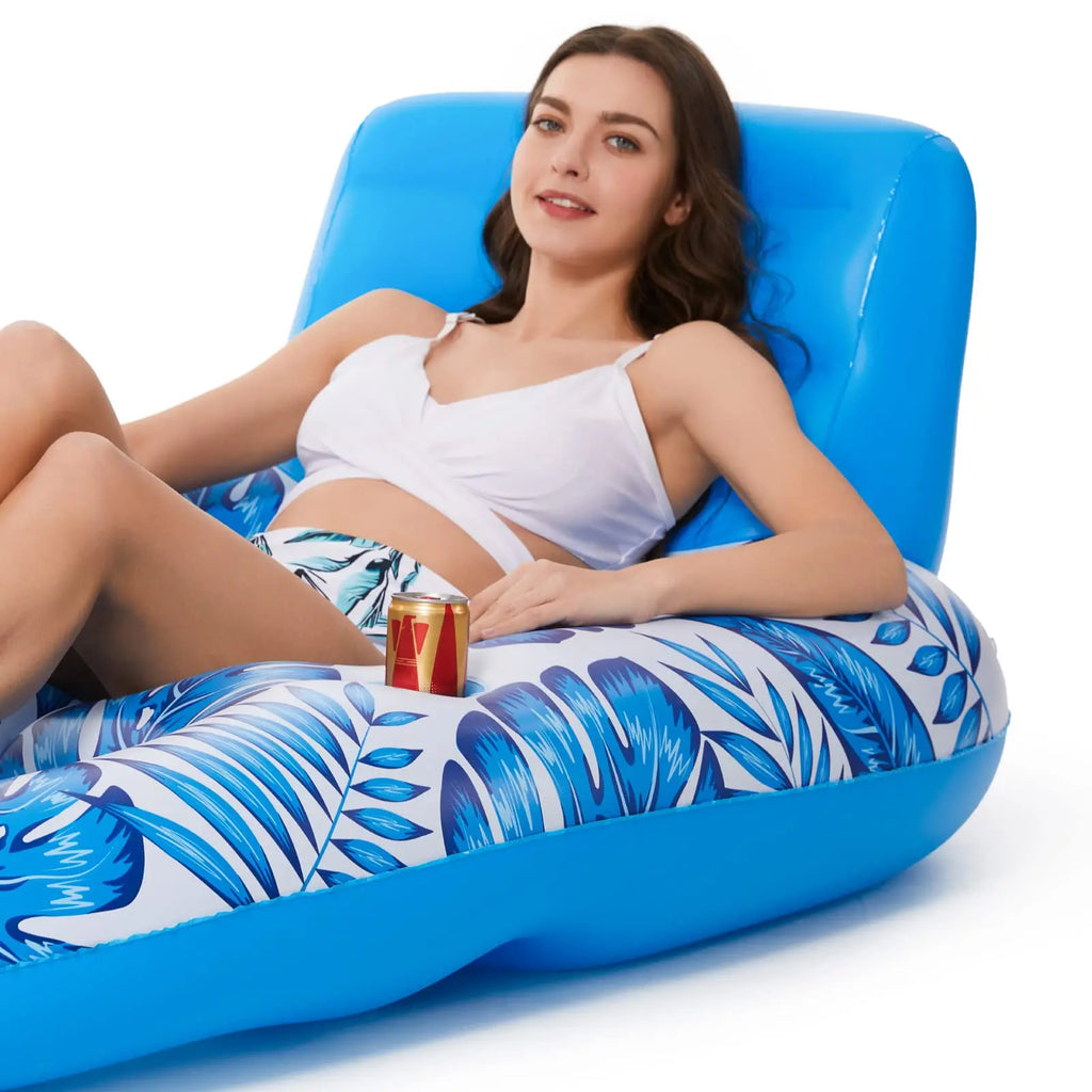 Inflatable Pool Float for Adults with Comfortable Lounge Design | Durable Pool Inflatables for Relaxation by Pool or Lake