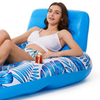 Inflatable Pool Float for Adults with Comfortable Lounge Design | Durable Pool Inflatables for Relaxation by Pool or Lake