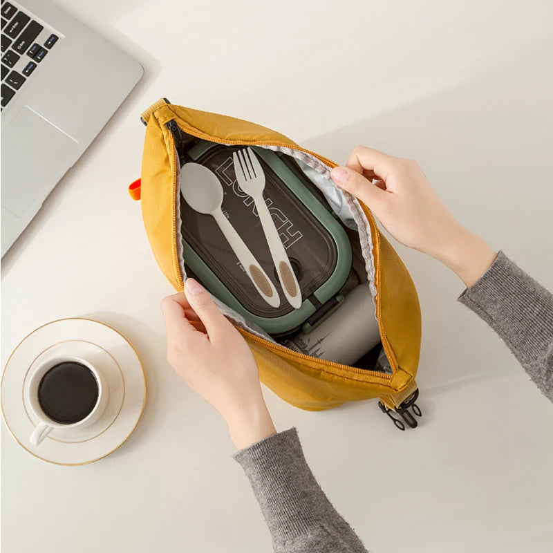 Insulated Bento Bag | Aluminium Foil Lining for Temperature Control | Stylish Portable Design for Lunches and Picnics