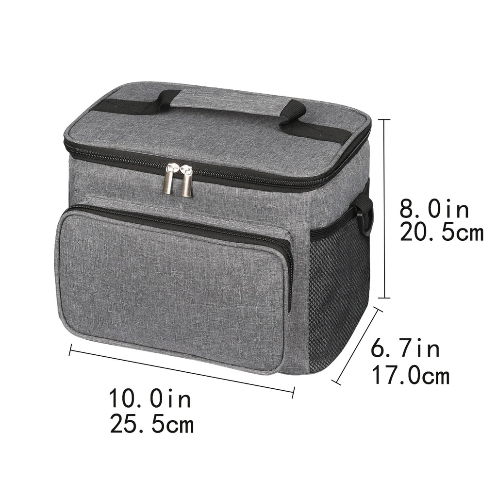 Insulated Lunch Bag with Adjustable Shoulder Strap | Spacious Design for All-Day Freshness