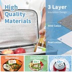 Insulated Lunch Bag with Adjustable Strap & Waterproof Design for Food Preservation