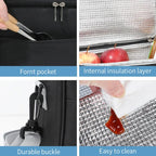 Insulated Lunch Bag with Adjustable Strap & Waterproof Design for Food Preservation