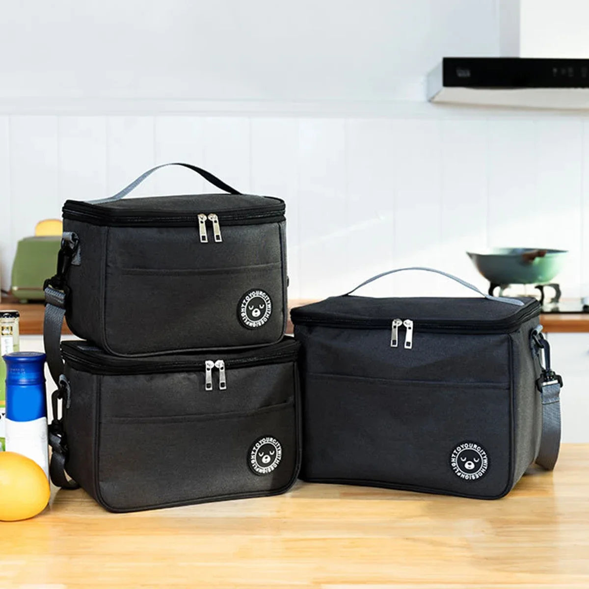 Insulated Lunch Bag with Adjustable Strap & Waterproof Design for Food Preservation