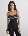 Women's Chiffon Fashion Top in Black for Everyday Wear