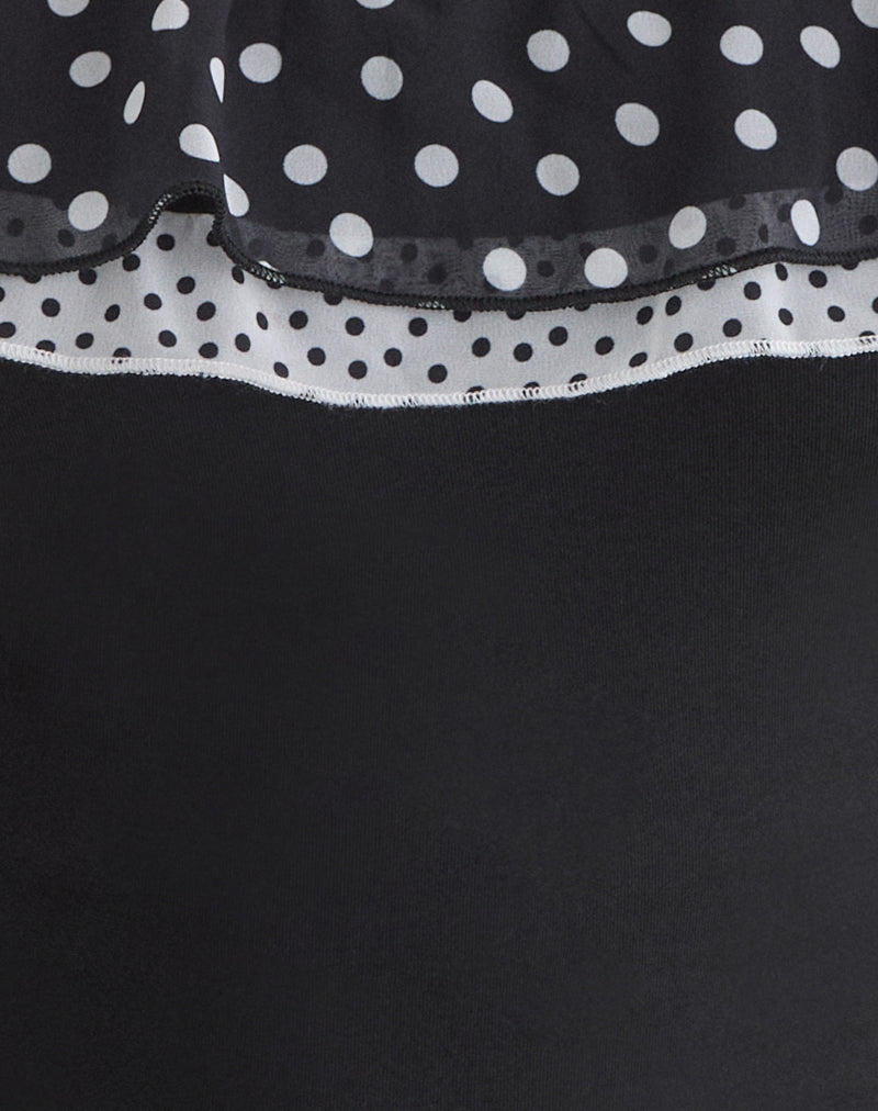 Women's Chiffon Fashion Top in Black for Everyday Wear