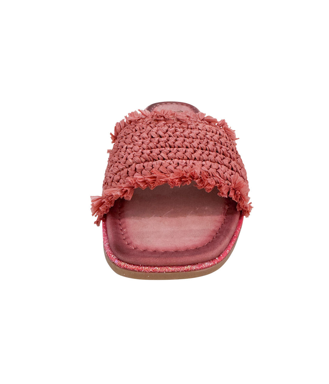 Women's Leather Flat Open-Toe Sandals in Pink with Cushioned Sole for All-Day Comfort