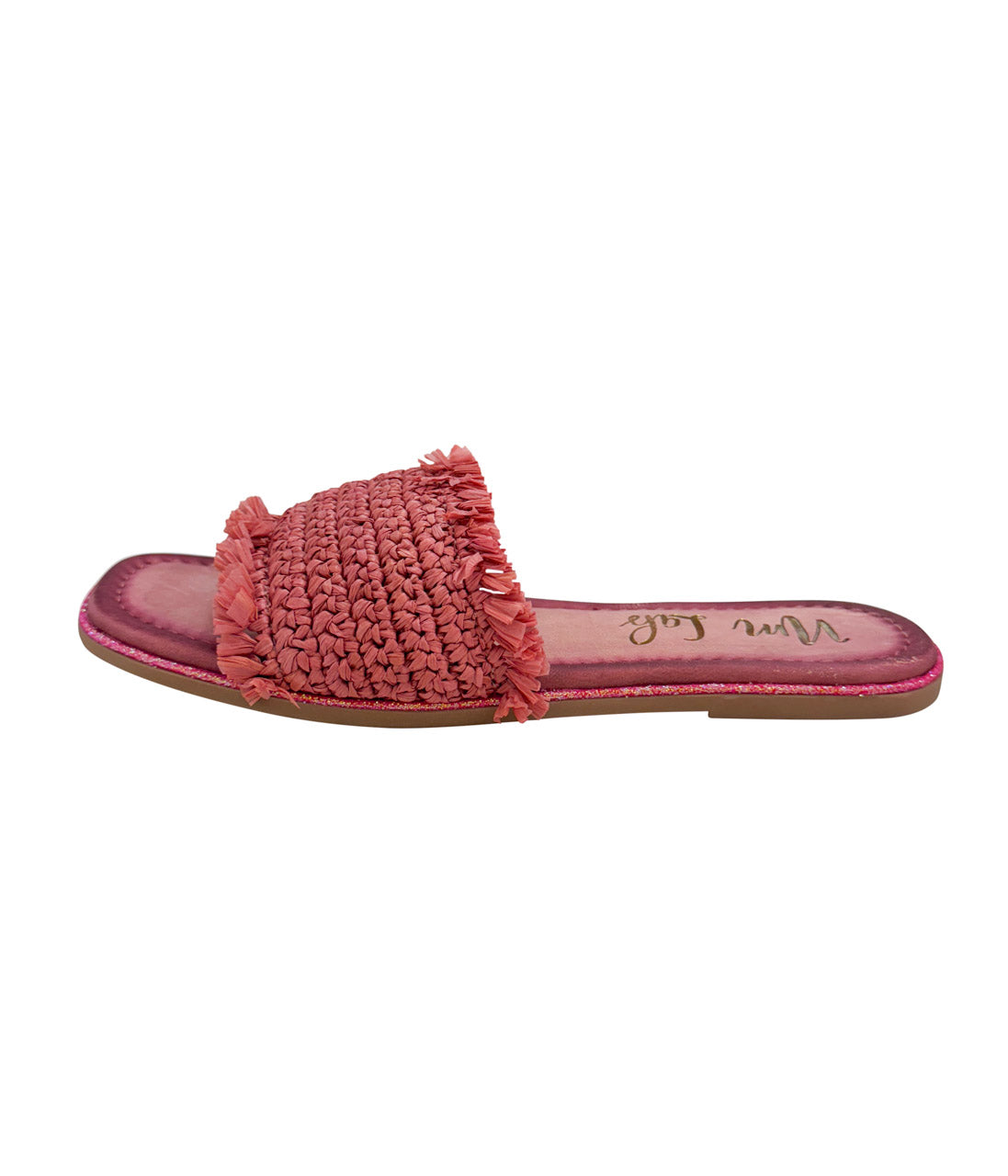 Women's Leather Flat Open-Toe Sandals in Pink with Cushioned Sole for All-Day Comfort