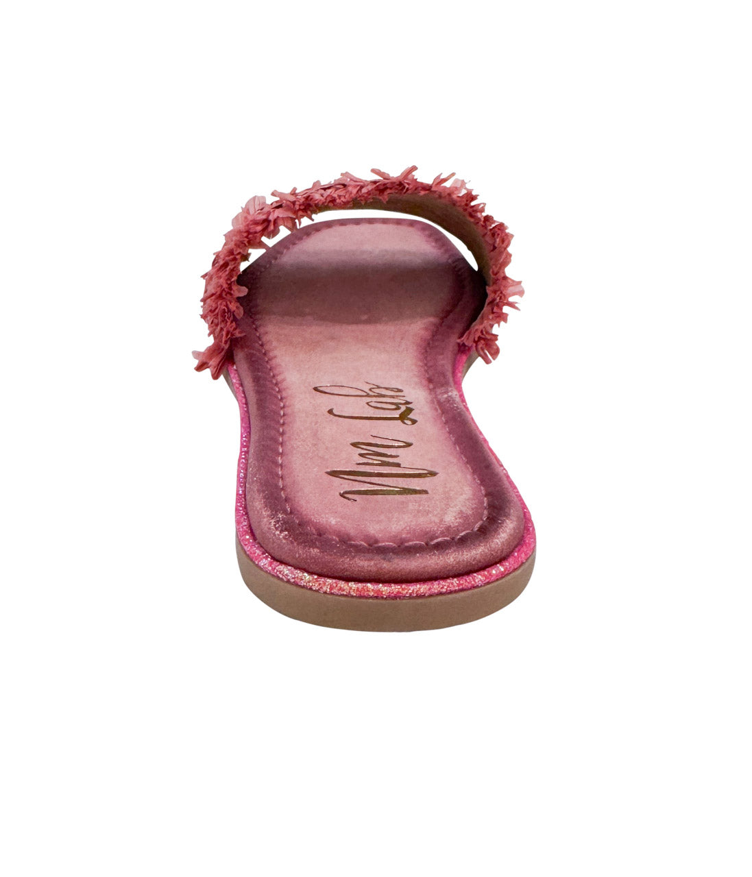 Women's Leather Flat Open-Toe Sandals in Pink with Cushioned Sole for All-Day Comfort