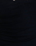 Women's Rayon Jersey Halterneck Bodycon Top in Black for Everyday Wear