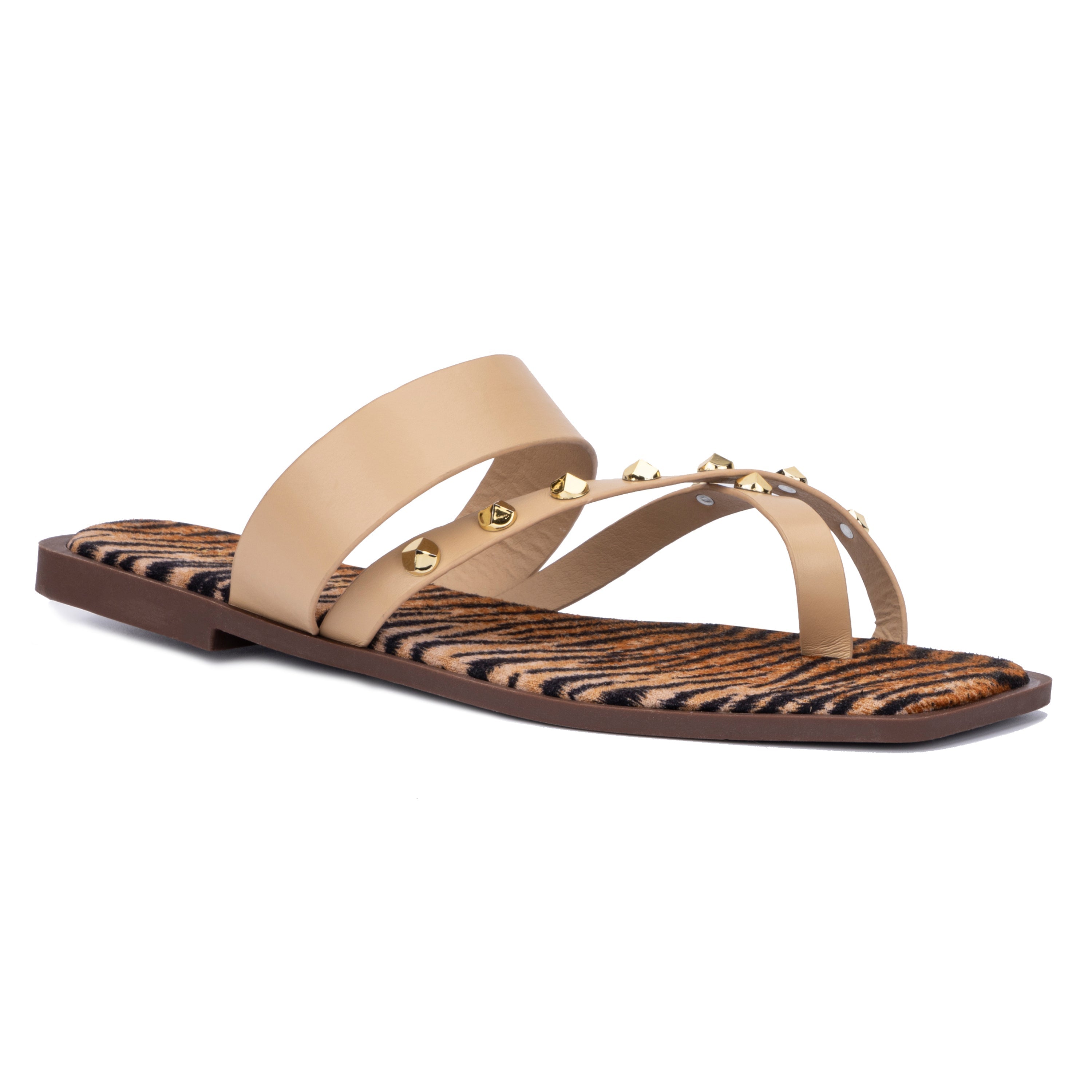 Women's Slip-On Flat Sandals with Cushioned Sole for All-Day Comfort