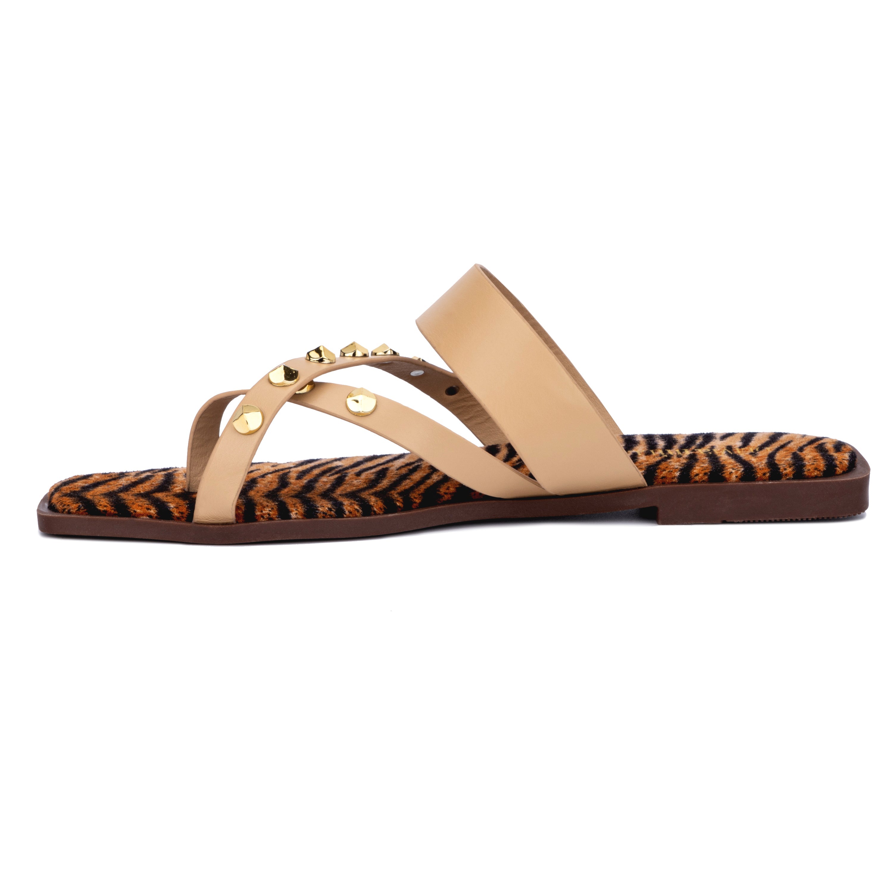 Women's Slip-On Flat Sandals with Cushioned Sole for All-Day Comfort