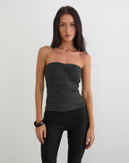 Women's Fashion Top in Black Flattering Fit for Everyday Wear