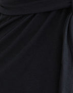 Women's Long Sleeve Top with V-Neckline in Black for Everyday Wear